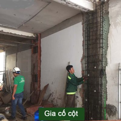 gia cố cột -nâng tầng nhà Gia cố cột - nâng tầng nhà
