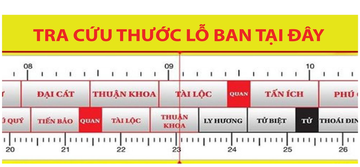 thước lỗ ban phong thủy